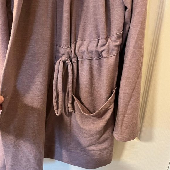 Women's Sonoma Goods For Life, Open, Cinched Waist, Cardigan, Light Purple, L. - Picture 2 of 5